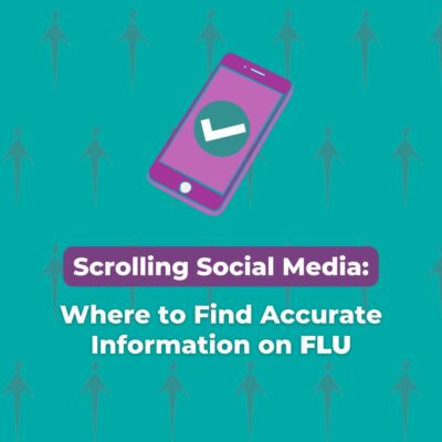 phone with text about finding accurate flu information