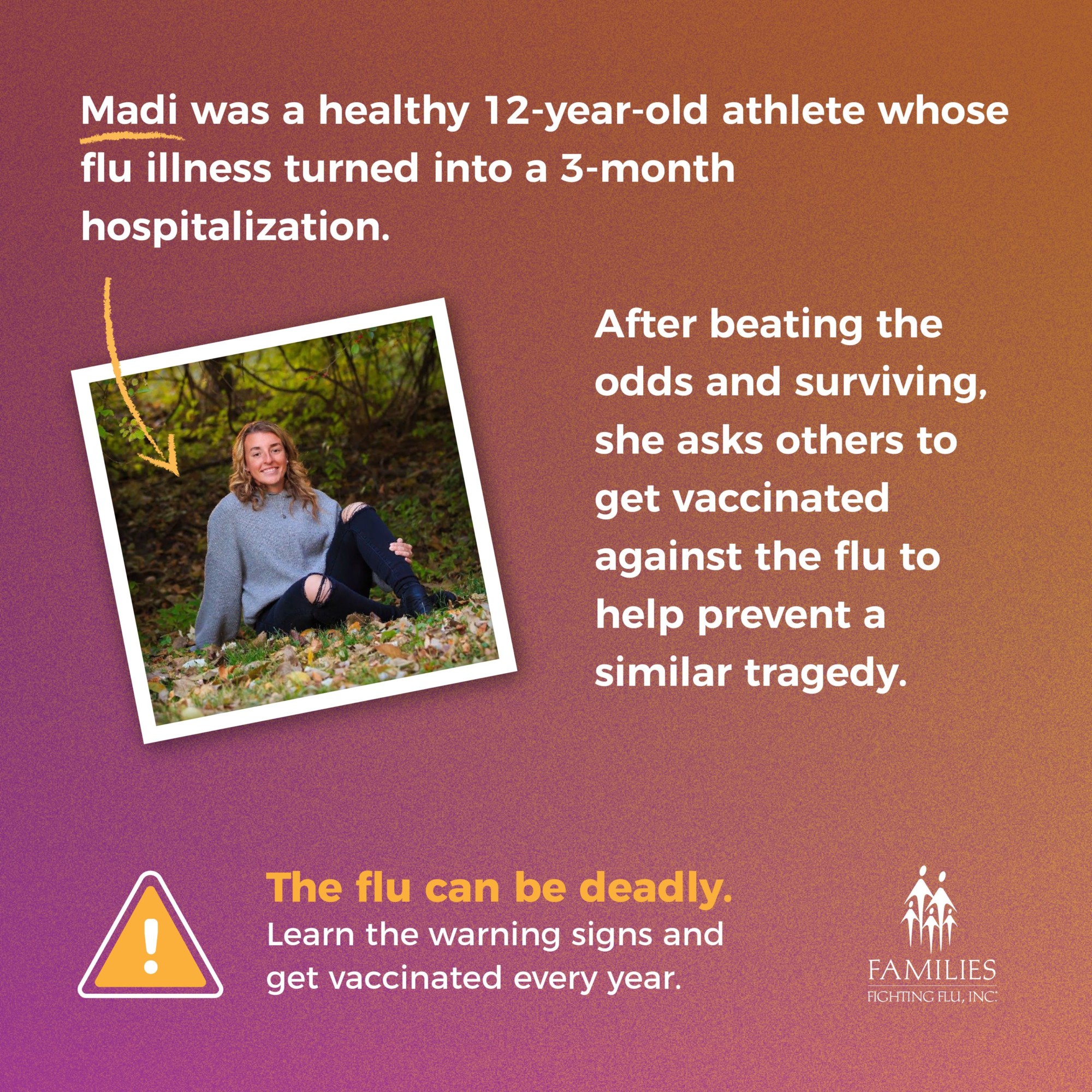 Madi Allen flu survivor