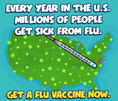get a flu vaccine poster
