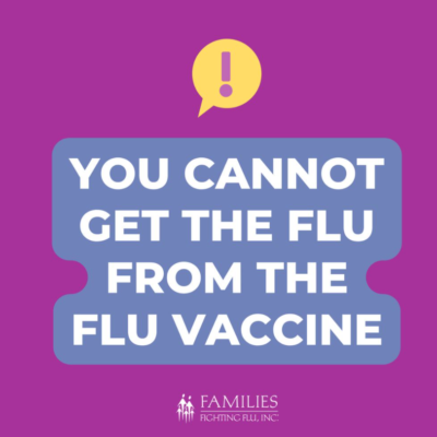 text reading 'you cannot get the flu from the vaccine'