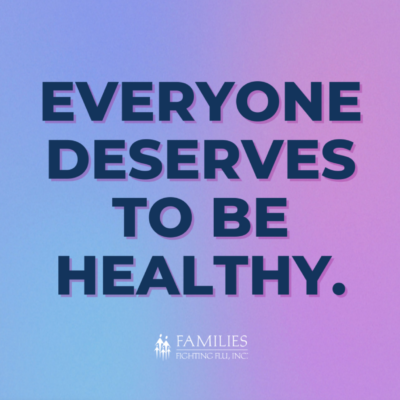 text reading 'everyone deserves to be healthy'