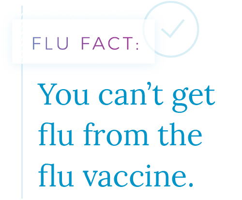 You can't get flu from a flu vaccine