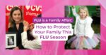 mother and daughter flu vaccination message